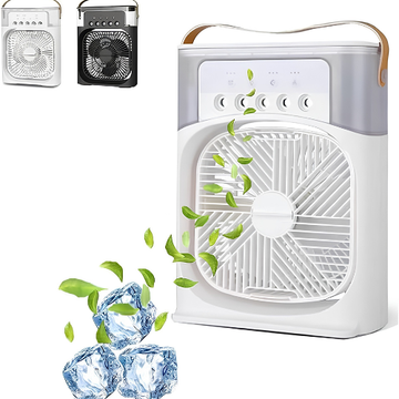 3-in-1 portable evaporative air cooler, humidifier, and misting fan