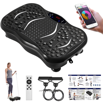 Vibration Shaking Machine– Full Body Fitness Platform with Remote & Resistance Bands