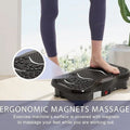 Exercise machine with ergonomic magnets massage feature, showing a person using it.